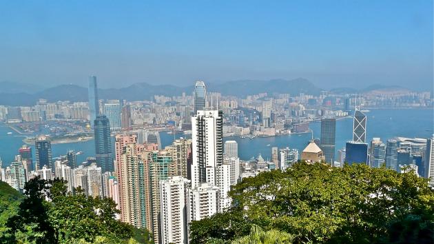Skyline von Hong Kong Central und Kowloon mit ICC