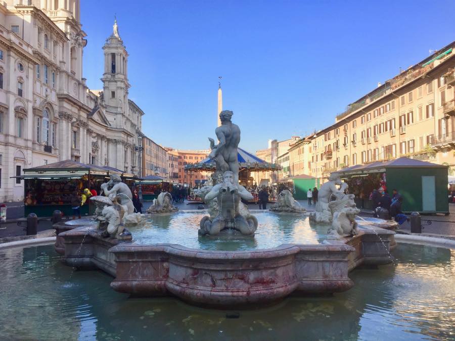 Piazza Navona in Rom mit Weihnachtsmarkt