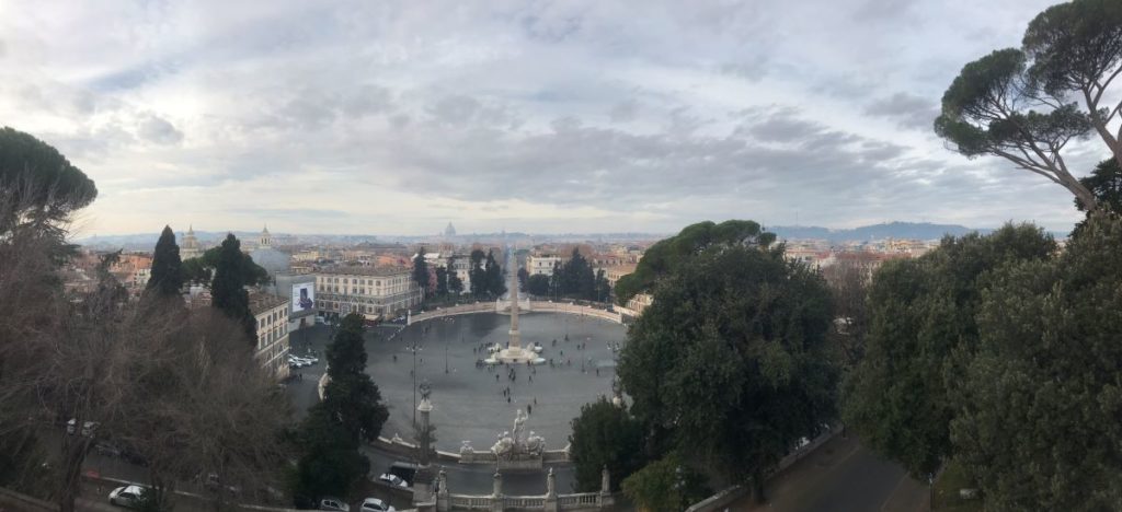 Panorama von Rom mit Piazza del Populo