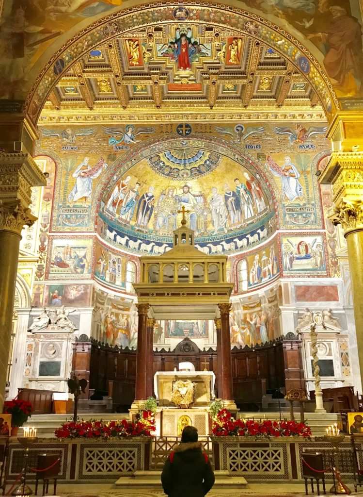 Altar in der Kirche Santa Maria in Trastevere