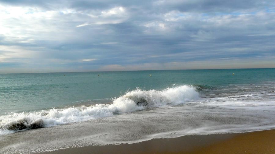 Typische Farben der Costa Brava am Mittelmeer Katalonien