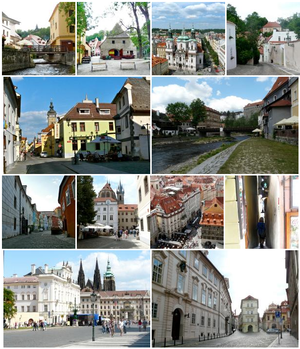 Berühmte Straßen, Gassen und Plätze in Böhmen